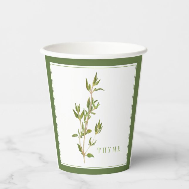 FRESH THYME Paper Cups - Green (Front)