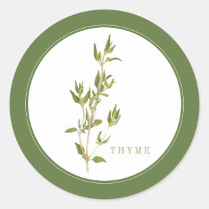 FRESH THYME Small Round Stickers - Green