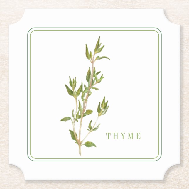 FRESH THYME Ticket Paper Coasters (+text) (Front)
