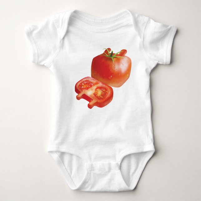 Fresh Tomato Baby Bodysuit (Front)