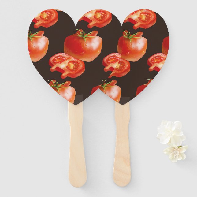Fresh Tomato Hand Fan (Front and Back)