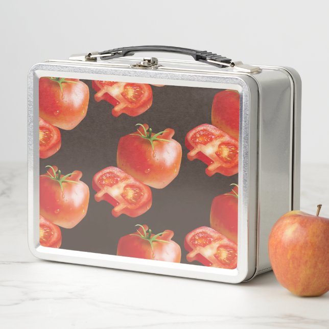 Fresh Tomato Metal Lunch Box (In Situ)