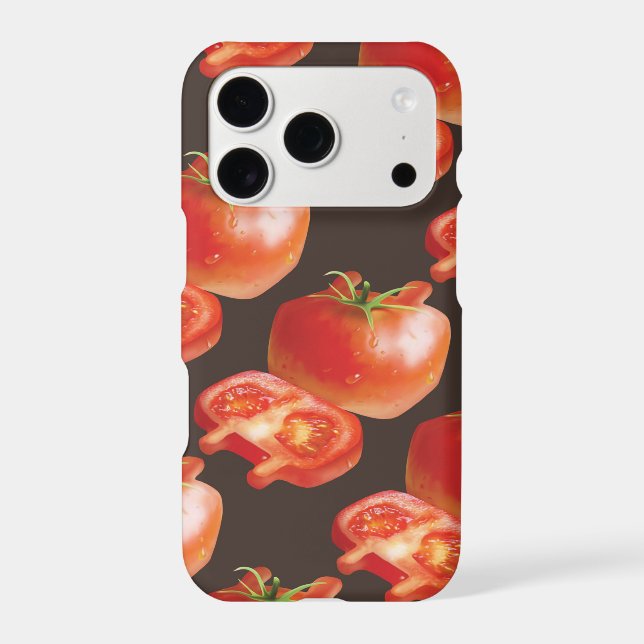 Fresh Tomato Pattern: Juicy Red Kitchen Art (Back)