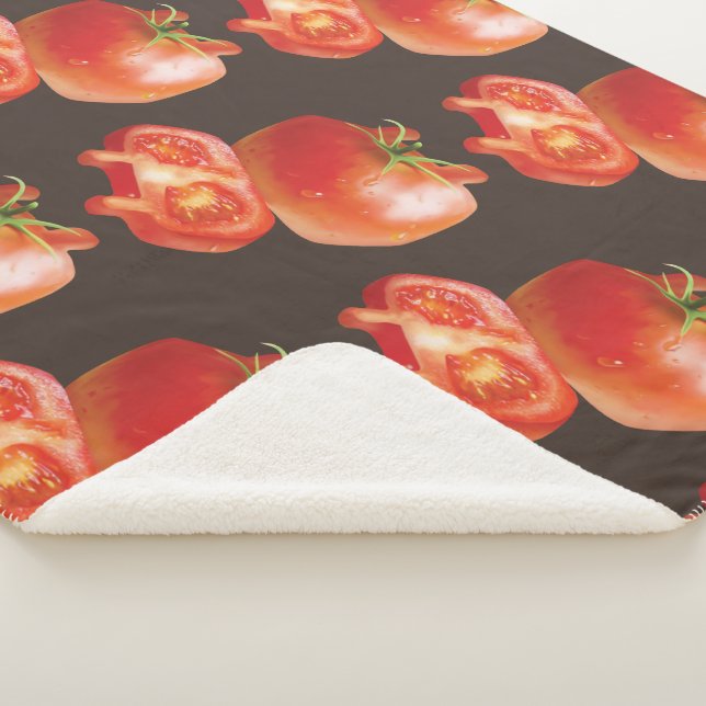Fresh Tomato Sherpa Blanket (3/4)