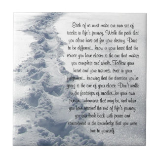 Fresh Tracks Inspirational Verse Ceramic Tile