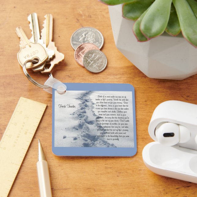 Fresh Tracks Inspirational Verse Key Ring (Desk)