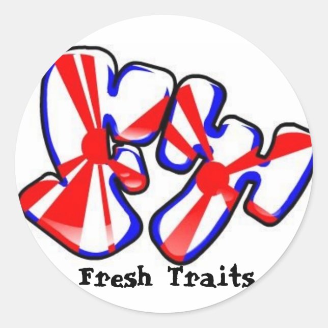fresh traits logo sticker (Front)
