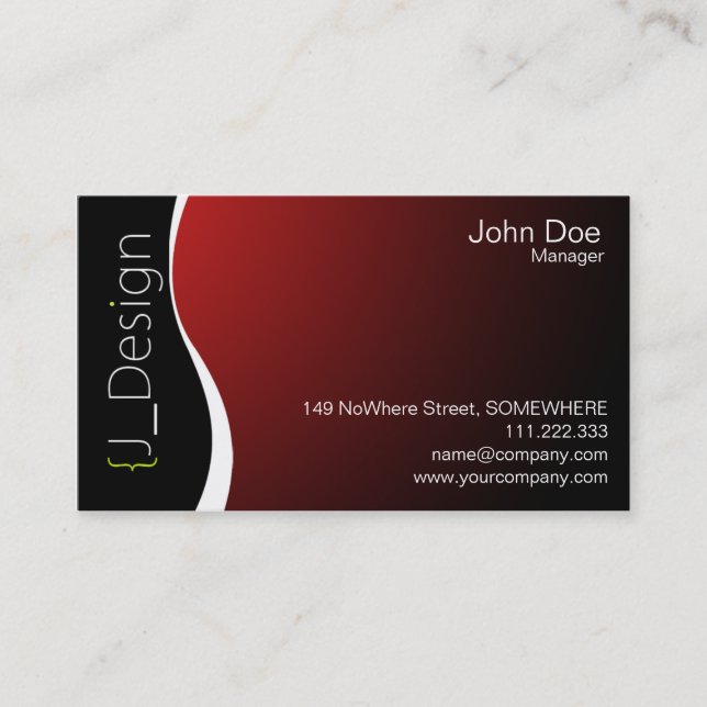 Fresh & Trendy Blue Business Card (Front)