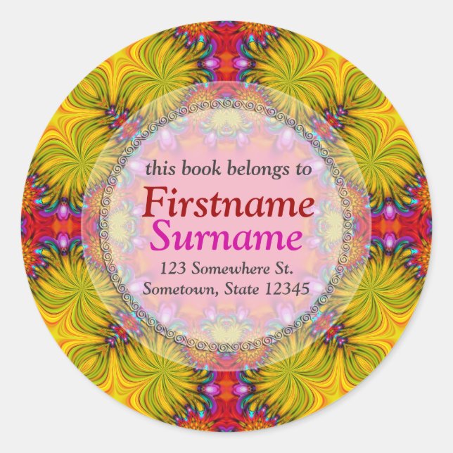 Fresh Tribal Fusion Book Label Sticker (Front)