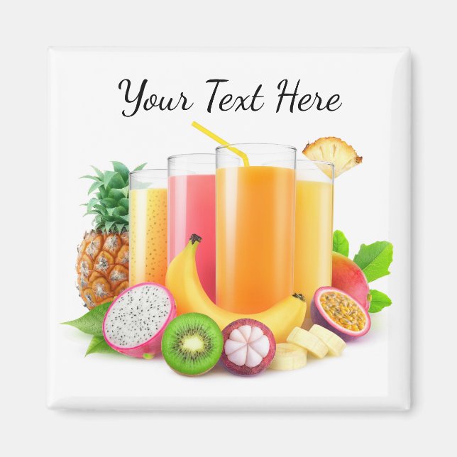 Fresh tropical juices magnet (Front)