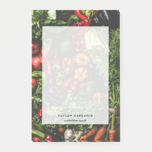 Fresh Vegetables Health Field Personalised Post-it Notes