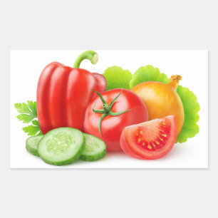 Fresh vegetables rectangular sticker