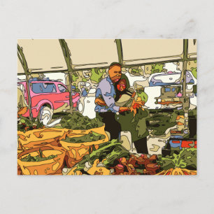 Fresh Veggies at the Farmers Market Postcard
