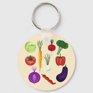 Fresh Veggies Key Ring