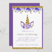 Fresh Violet | Unicorn girl Birthday