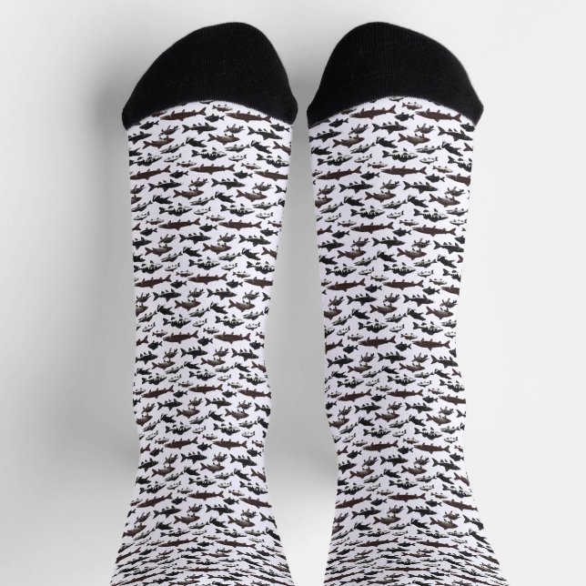 Fresh water fish pattern socks (Top)