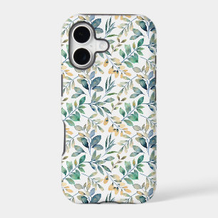 Fresh Watercolor Green and Yellow Leaf Pattern
