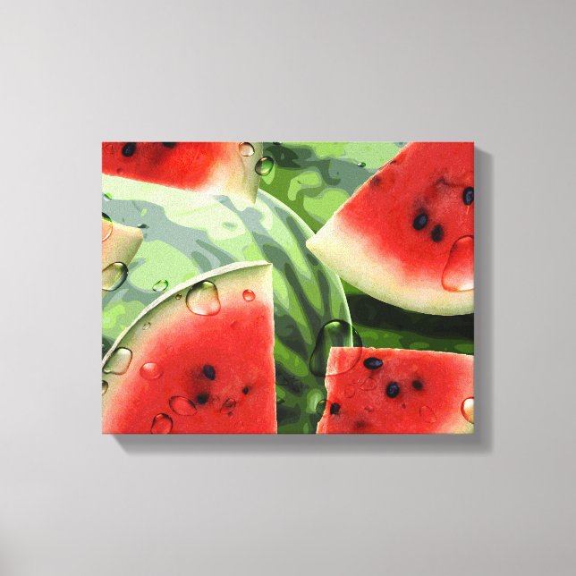 Fresh Watermelon Kitchen Canvas Print (Front)
