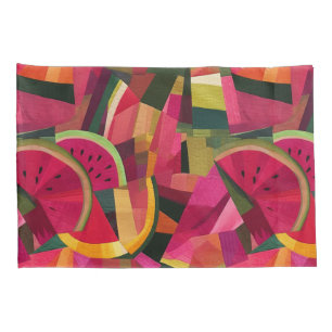 Fresh Watermelon Patch Abstract Design Shams