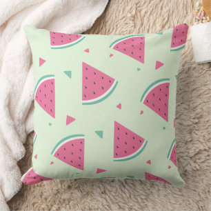 Fresh Watermelon Slices Pattern Cushion