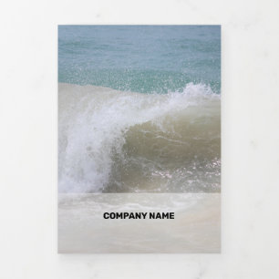 Fresh White Modern Transparency Tri-Fold Card