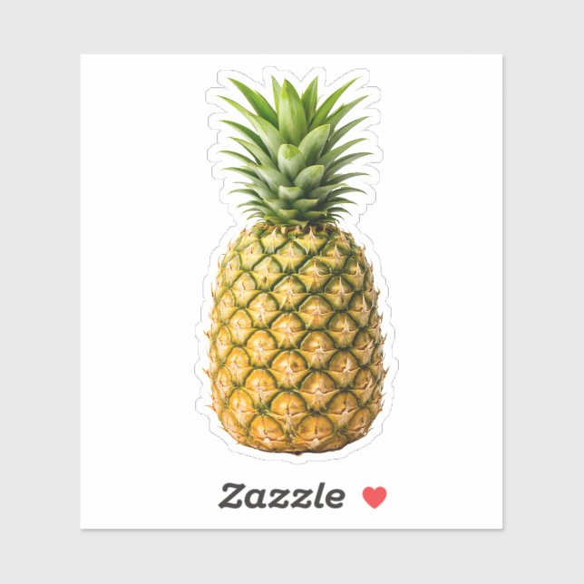 Fresh Whole Pineapple Custom-Cut Vinyl Sticker (Sheet)