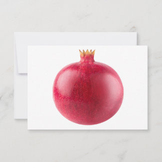 Fresh Whole Red Pomegranate Fruit Healthy Food Art Thank You Card