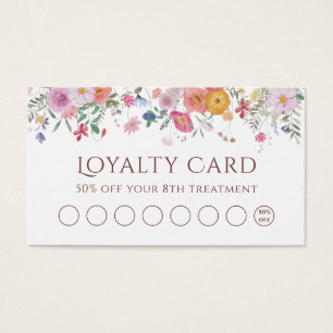 Fresh wildflowers loyalty card