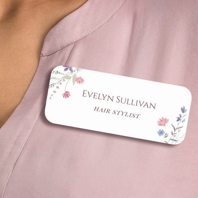 Fresh wildflowers name tag (Creator Uploaded)