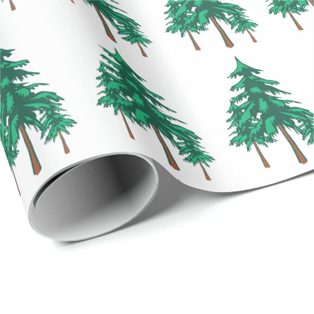 Fresh Winter Evergreens Wrapping Paper (Roll Corner)