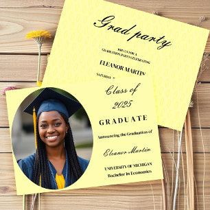 Fresh Yellow Elegant Photo Invitation