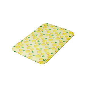 Fresh Yellow Lemons Bath Mat