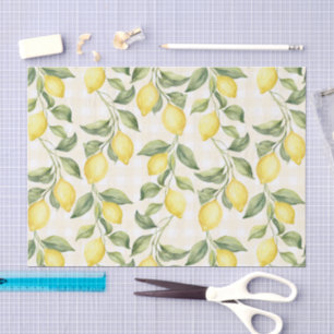 Fresh Yellow Lemons Bridal Shower Tissue Paper