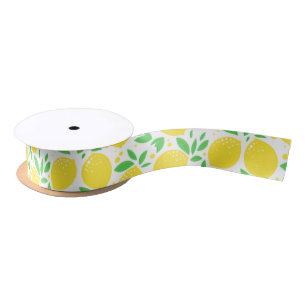 Fresh Yellow Lemons - Satin Ribbon