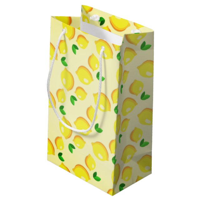 Fresh Yellow Lemons - Small Gift Bag (Back Angled)