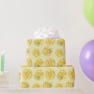 Fresh Yellow Lemons   Wrapping Paper