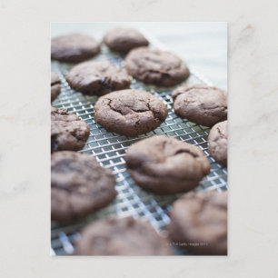 Freshly Baked Gluten-free Chocolate Cookies Postcard