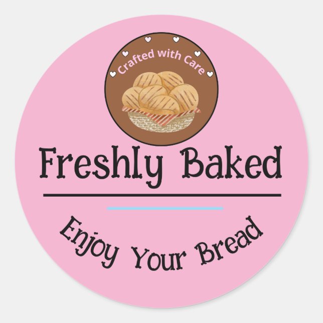 Freshly Baked Stickers for Bakeries (Front)