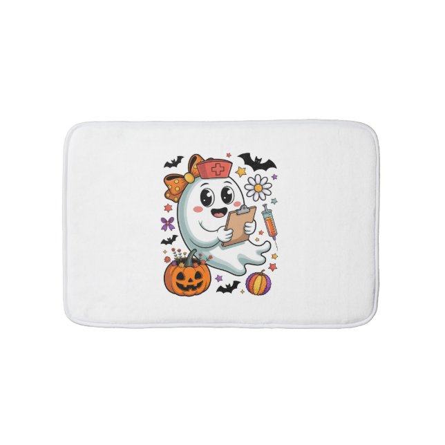 Freshly Boo'd Coffee Halloween Bath Mat (Front)