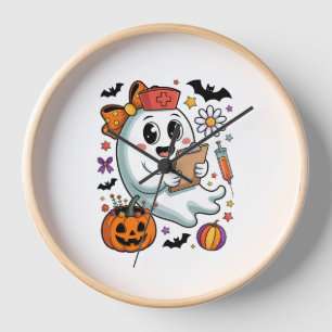 Freshly Boo'd Coffee Halloween Clock