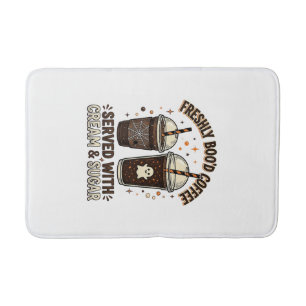 Freshly Bood Coffee Halloween Ghost Cup Bath Mat