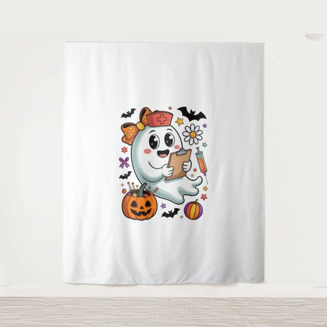 Freshly Boo'd Coffee Halloween Tapestry (Front)
