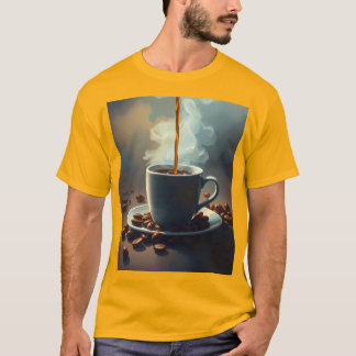 freshly brewed coffee pouring into a cup T-Shirt