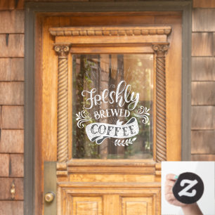 Freshly Brewed Coffee Window Cling