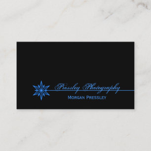 Freshly Clean Starburst Business Card, Blue Card