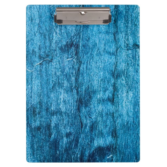 Freshly Dyed Blue Handmade Thai Silk Clipboard (Front)