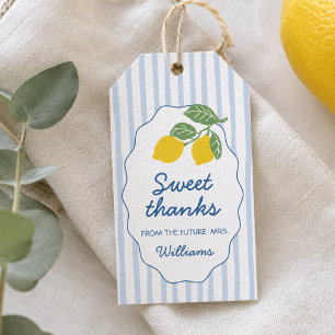 Freshly Engaged Amalfi Coast Lemon Bridal Shower Gift Tags