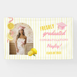 Freshly Graduated Graduation Party Welcome Banner
