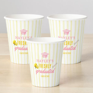 Freshly Graduated High Shool Graduation Party Paper Cups