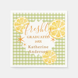 Freshly Graduated Lemon Gingaham Napkin